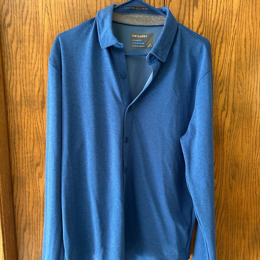 Twillory Men's Long-Sleeve Casual Button-Down Shirt - Blue